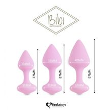 FeelzToys Набор из 3 нежно-розовых анальных пробок Bibi Butt Plug Set (нежно-розовый)