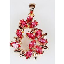 Кулон с корундом "Камелия"