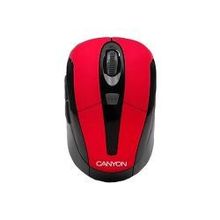 мышь Canyon CNR-MSOW06R, беспроводная оптическая, 1600dpi, USB, red, красная