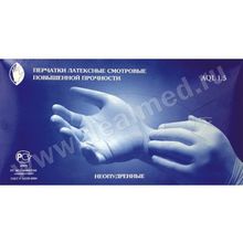 Перчатки смотровые латексные Safe&Care неопудренные HIGH RISK размер S, Малайзия