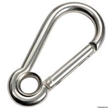 Osculati Carabiner hook flush closure w. eye AISI 316 6 mm, 09.191.06