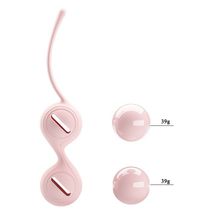 Baile Нежно-розовые вагинальные шарики на сцепке Kegel Tighten Up I