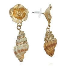 Серьги-гвоздики "Ракушки" (арт. 82607-1)