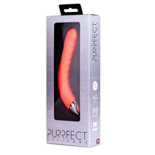 Dream Toys Оранжевый G-вибратор из силикона PURRFECT SILICONE G-SPOT VIBRATOR - 16,5 см.