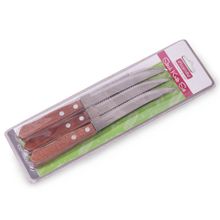 Набор стейковых ножей Kamille 6 предметов из нержавеющей стали с деревянными ручками