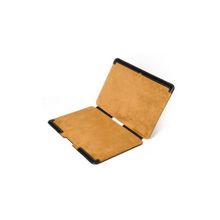 Кожаный чехол-книжка для Macbook Air 11" Laro Studio Notebook slim case, цвет черный с рыжим