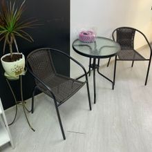 Комплект мебели Асоль-LR02 LRC-02 LRT-02-D60 Dark Brown (2+1)