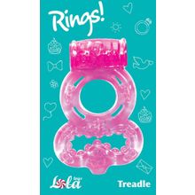 Lola toys Розовое эрекционное кольцо Rings Treadle с подхватом (розовый)