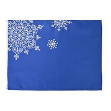 Декоративная салфетка Снежинки, синяя