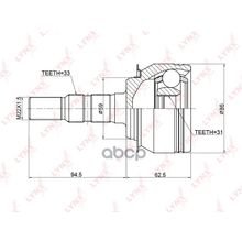 Шрус Наружный | Перед Прав Лев | LYNXauto арт. CO3766