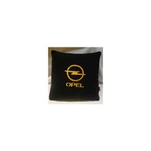  Подушка Opel черная вышивка вышивка желтая