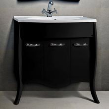 Тумба с раковиной Belux Бриз 90 черная