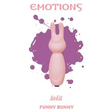 Lola toys Розовый мини-вибратор с ушками Emotions Funny Bunny Light pink