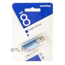 SB8GBVC-B, 8GB USB 2.0 V-Cut, Blue, SmartBuy