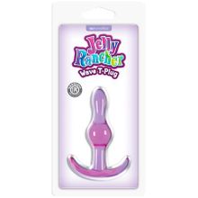 Фиолетовая анальная пробка Jelly Rancher T-Plug Wave - 9,7 см. Фиолетовый