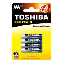 Батарейка AAA Toshiba LR03 4BL Alkaline, 4 шт, в блистере