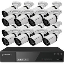 Tantos ✔ Комплект видеонаблюдения на 16 IP камер Tantos TSr-NV16254 + TSi-Pe50FP, 5Мп
