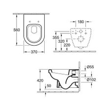 Чаша подвесного унитаза Villeroy & Boch Omnia Architectura 5674 10 01