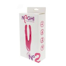 Tonga Розовый сплит-вибратор NAGHI NO.2 - 18,5 см.