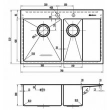 Мойка Omoikiri Kirisame 78-2-IN-L чаша слева