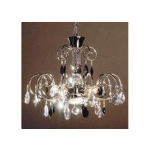 Хрустальная люстра — C-389 5-P chrome black