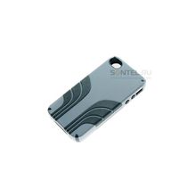 Задняя накладка прорезиненная для iPhone 4S Grey Black