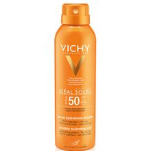 Vichy Ideal Soleil увлажняющий спрей-вуаль SPF 50 200 мл и спрей для детей SPF 50+ 200 мл