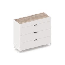 Алмаз. Любимый дом Лайт Комод 1300 (Белый Дуб Маувелла)