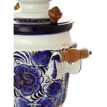 Электрический самовар 1,5 литра с росписью "Гжель", арт. 103546