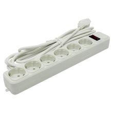 Сетевой фильтр ExeGate SP-6-5W, 5 м, 10A, 6 розеток, белый