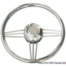 Osculati Polished SS steering wheel 350 mm, 45.176.35