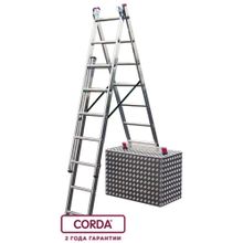 Лестница трехсекционная Krause Corda 3х9 с дополнительной функцией