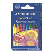 Мелок восковой NorisClub, d.8 мм, 8 цветов набор картонная коробка