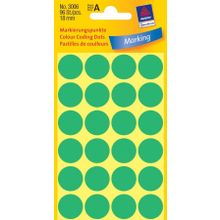 Наклейки для выделениякруглые этикет-точки зеленые 96 штук в упаковке