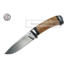 Булатный нож Ласка, береста