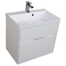 Тумба с раковиной Aquanet Латина 70 2 ящика белая