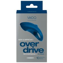 Синее перезаряжаемое эрекционное виброкольцо VeDO Over Drive