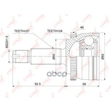 Шрус Внешний | Перед Прав Лев | LYNXauto арт. CO3880A