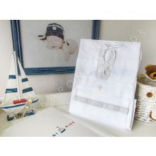 Makkaroni Kids для мальчика 3 предмета белый серебро