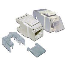 LAN-OK45U5E 180-WH Модуль Keystone, RJ45, кат.5E, UTP, 180 градусов, со шторкой, белый