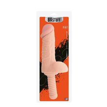 Dream Toys Телесный фаллоимитатор-гигант с рукоятью BIGSTUFF DONG WITH HANDLE 9.5INCH - 24 см. (телесный)