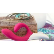 We-vibe Розовый вибромассажёр с клиторальным отростком We Vibe Nova Pink - 21,5 см. (розовый)