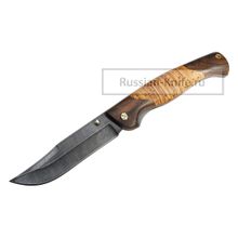 Нож складной Варяг-2  (дамасская сталь), береста