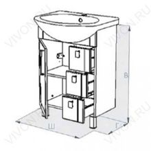 Triton Мебель для ванной Диана 65 L