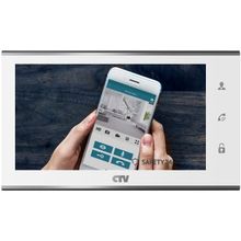 CTV Видеодомофон Wi-Fi Full HD CTV CTV-M4707IP Белый Черный 2Мп (1080P) 64Гб переадресация на смартфон
