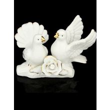 Сувенир из керамики "Верность голубей" со стразами (SL-535817) K010671