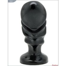 Eroticon Чёрная анальная пробка-фаллос - 13 см. (черный)