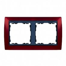 Рамка 2 поста 82, гранатовый металлик |  код. 82824-37 |  Simon
