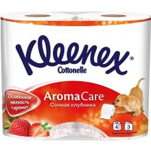 Kleenex Aroma Care Сочная Клубника 4 рулона в упаковке 3 слоя