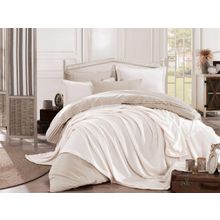 Набор из покрывала и наволочек "NATUREL", кремовый, 100% Хлопок